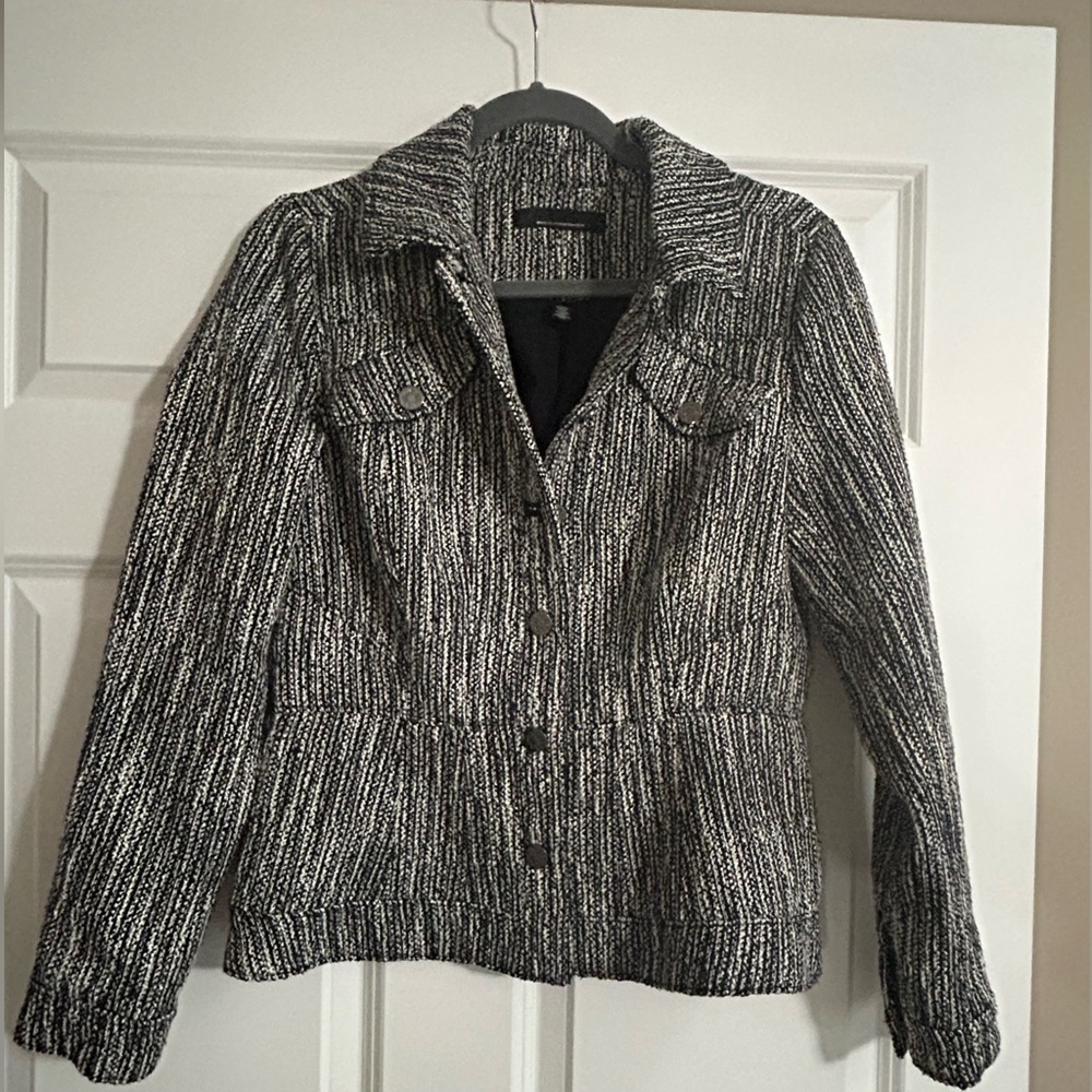 WHBM black tweed blazer.